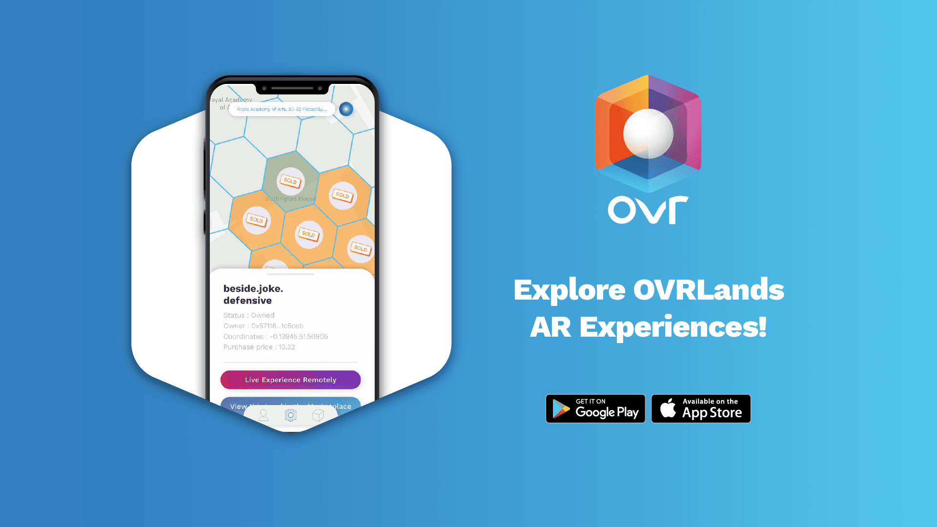 OVR App Update: Visit OVRLands and Discover AR Experiences.